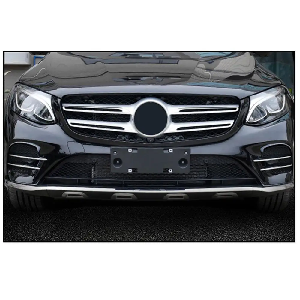4 шт. для Mercedes Benz GLC GLC300 GLC-Coupe 2017 2018 передняя сетчатая решетка молдинг накладка