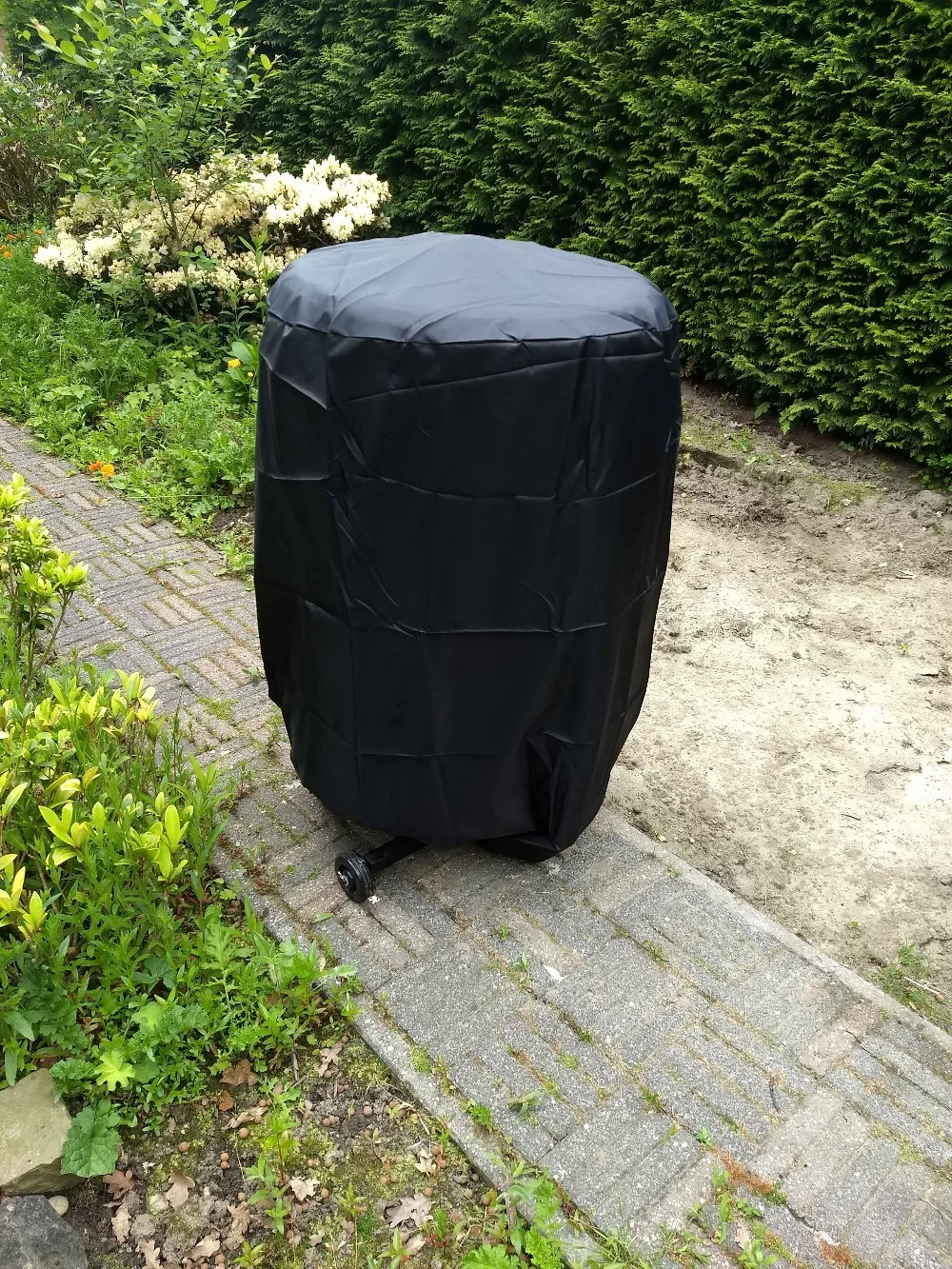 Cnsjmade 2" черный цвет барбекю Гриль Крышка с лентами, барбекю крышка 28''Wx35. 4''H(71x90 см