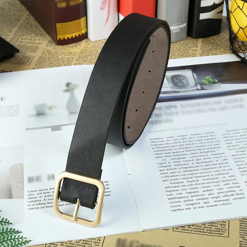 Непористый женский ремень модный простой студенческий широкий яркого цвета для