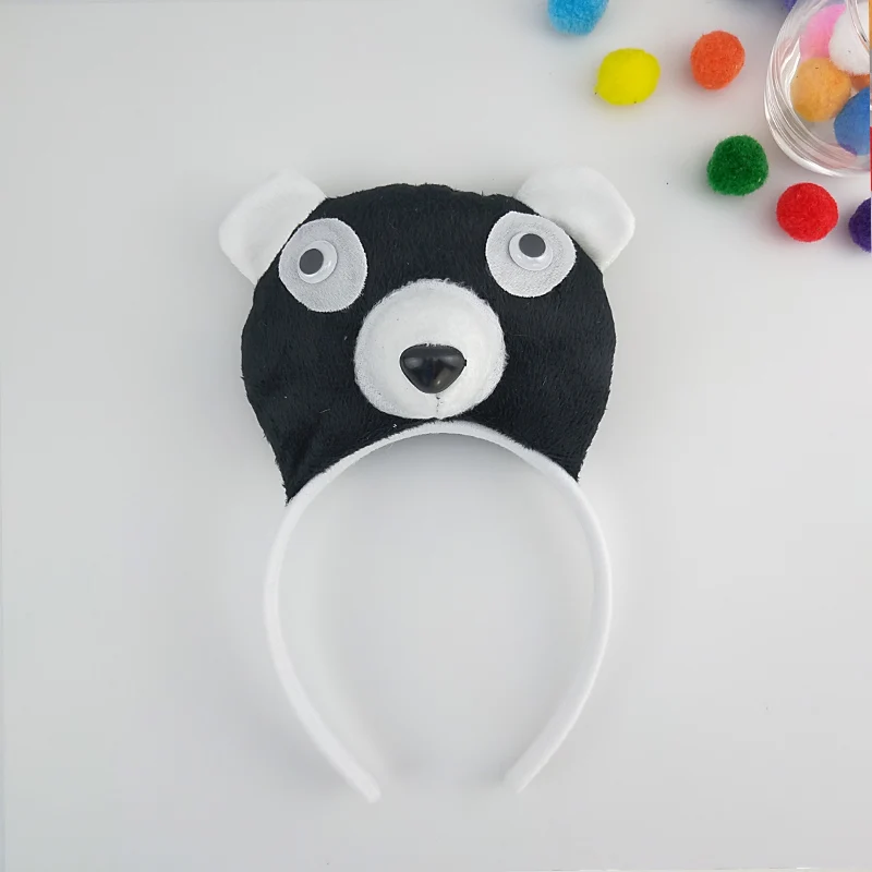 Животный 3D панда головной убор с ушками галстук-бабочка хвост косплей 3 шт набор