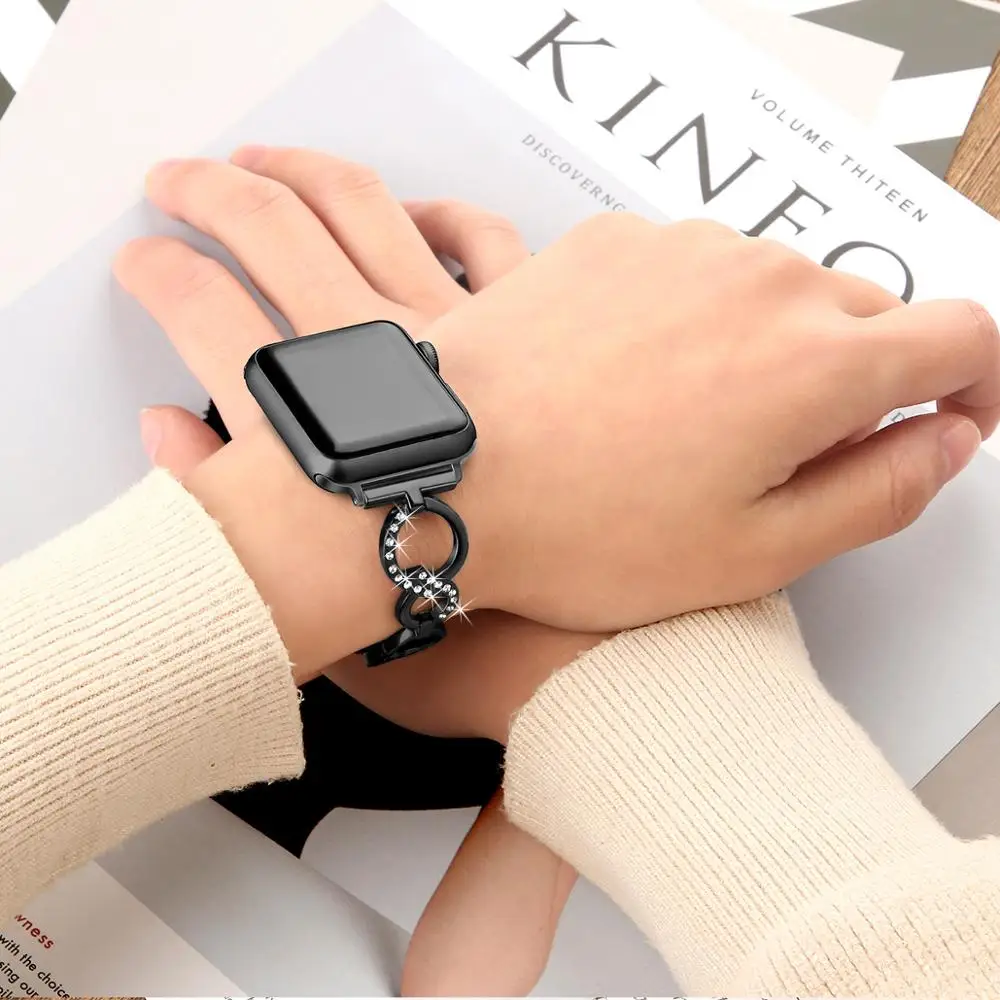 Браслет из нержавеющей стали для Apple Watch Series 4 3 2 1 38 мм 42 ремешок iWatch 5 40 44 мм|Ремешки
