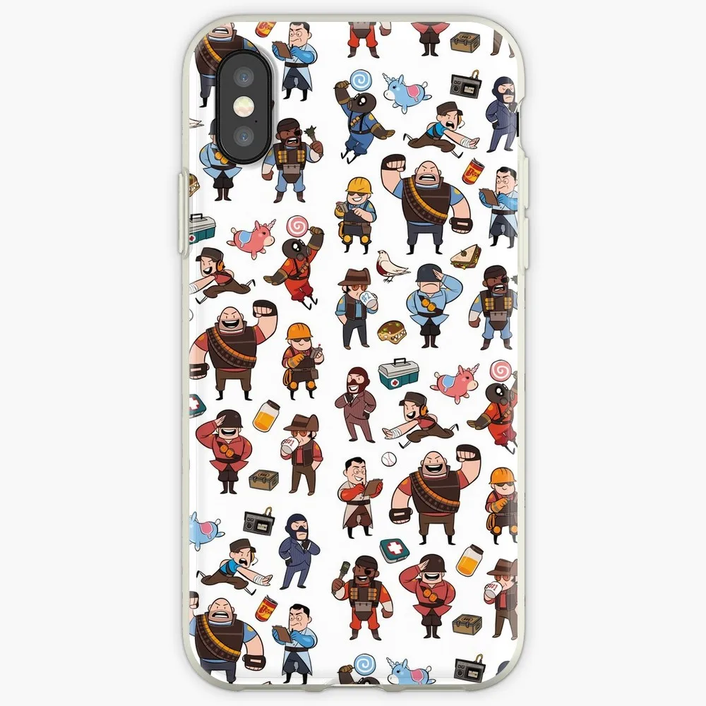 Team Fortress 2 прозрачный чехол для Apple iPhone X XSMAX XR 6 6s 5 5s 7plus 8plus iphone 7 8 | Мобильные телефоны
