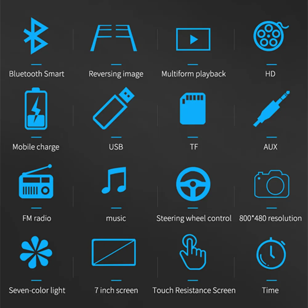 Mirrorlink Android Iphone авто мультимедиа 8 led задняя камера 7 дюймов HD автомобильное радио