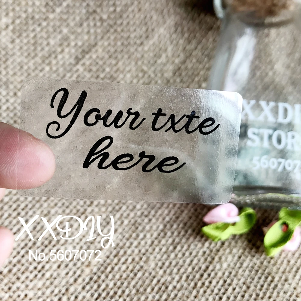 XXDIY 100 шт прозрачные наклейки на заказ для дня рождения свадьбы Крещения