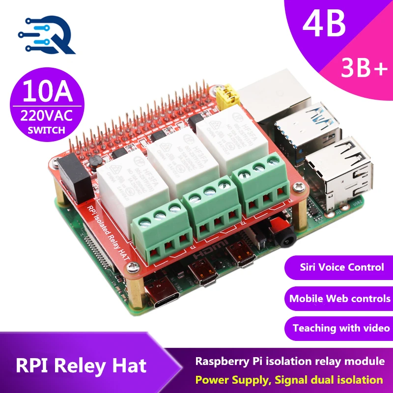 Изолированная релейная крышка RPI для серий Raspberry Pi zero 3B + и 4B | Компьютеры офис