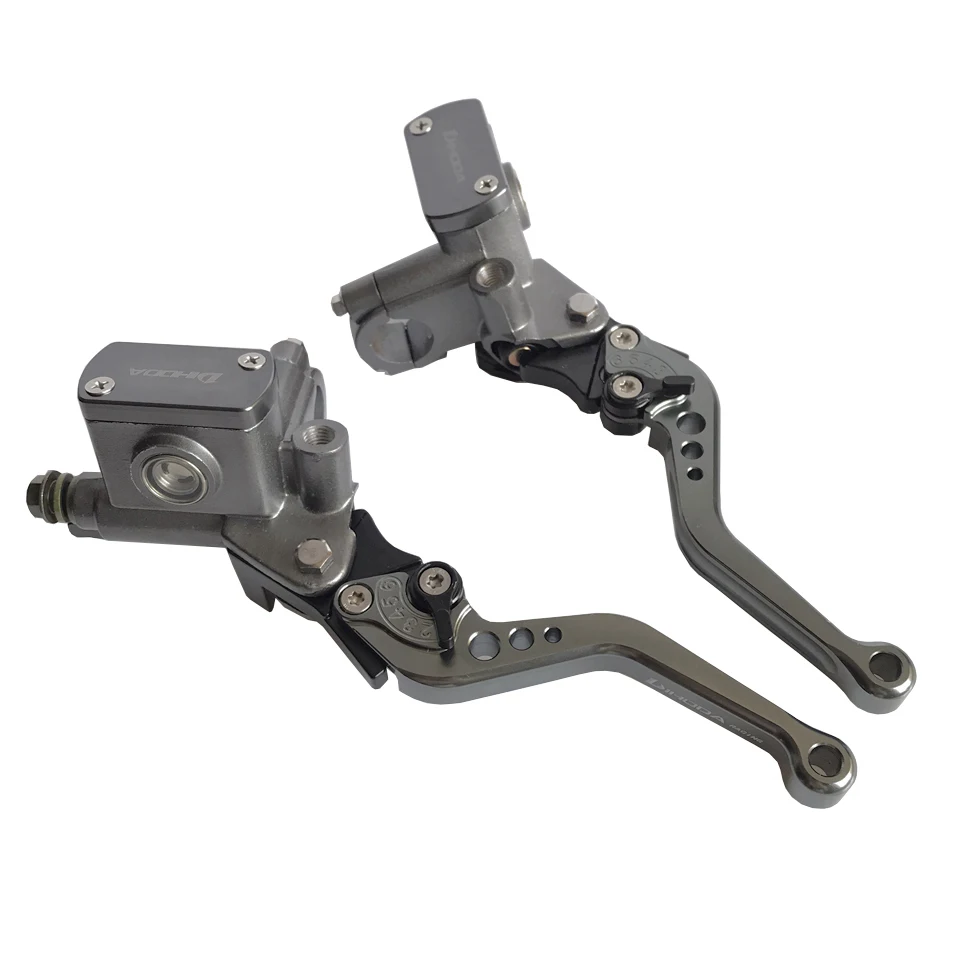 Titanium 1 Pair 1 пара рычаг регулируемая ручка Гидравлический тормозной насос сцепления поршень 14 мм главный цилиндр для мотоцикла Спортивный тормоз - Цвет: Titanium 1 Pair