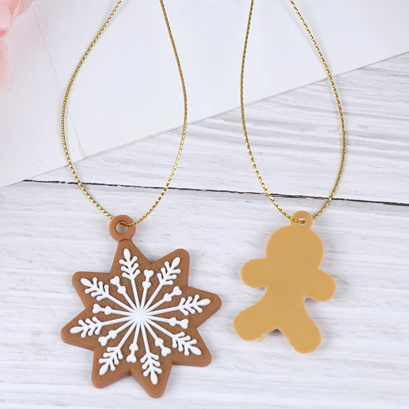 6/11 шт. Новый год мини ПВХ Рисунок Имбирный пряник человек олень Рождественская