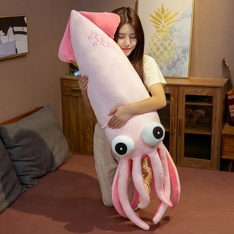 

70-130cm Large Lifelike Cute Squid Plush Toy Stuffed Sea Animal Cuttlefish Pillow Simulation Octopus Doll Toy for Kids Children