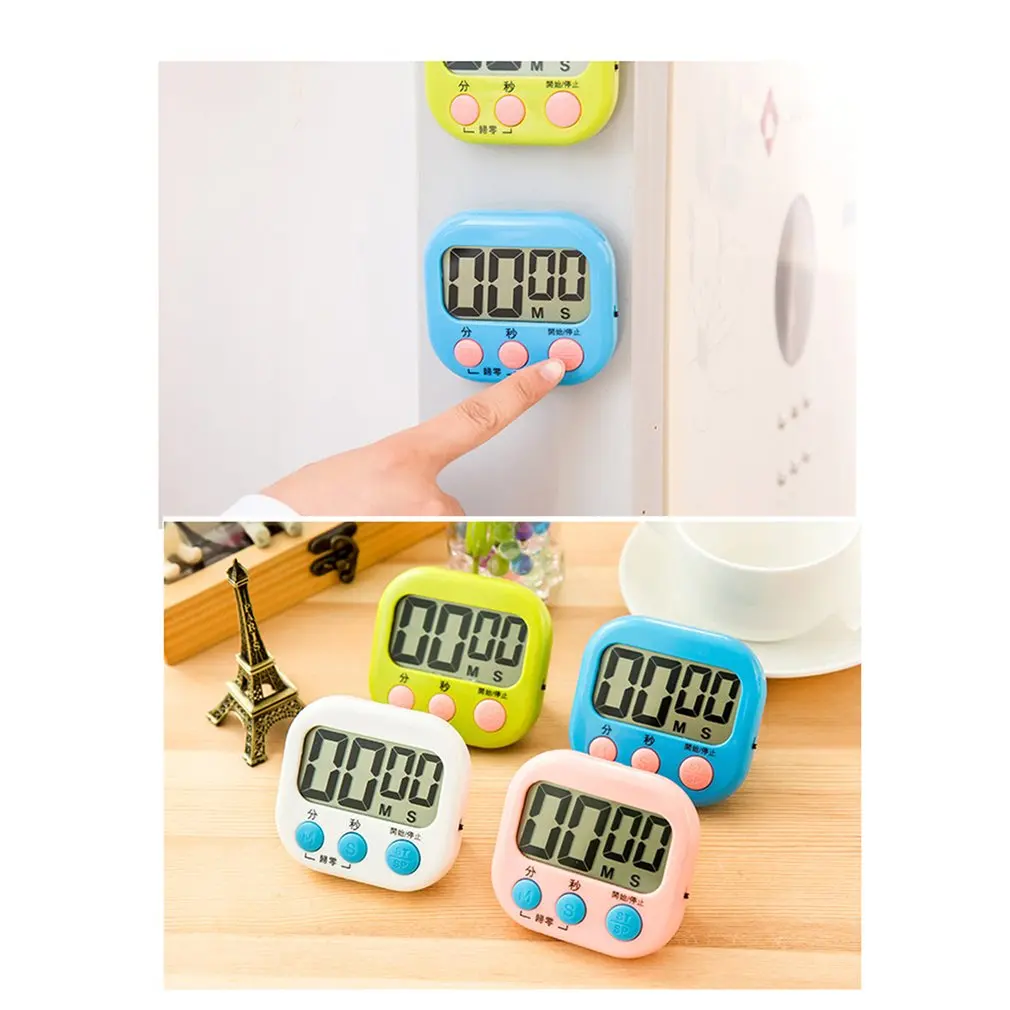 Cute Mini Timer Clock Cooking Mechanical Home Decorating Portable Kitchen Gadget with Bracket | Дом и сад