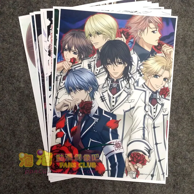 

8pcs/lot A3 Anime Vampire Knight night Wall Pictures for Living Room Film Posters Sticker Decoration Gift