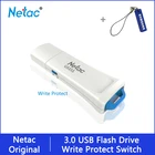 Netac Флешка 128 Гб 64 Гб защита записи зашифрованный USB флеш-накопитель 32 16 ГБ флеш-накопитель 3,0 USB флешка диск на ключе памяти для телефона