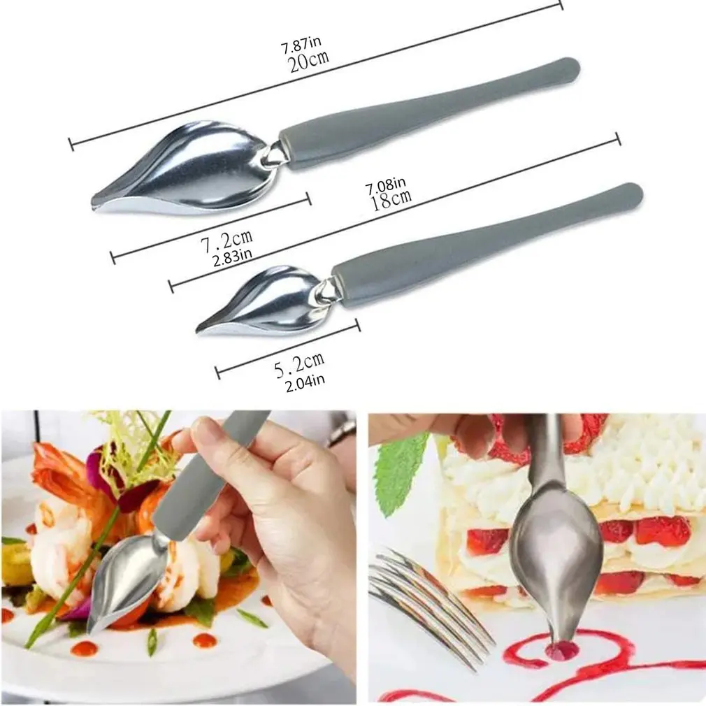 

Stainless Steel Culinary Precision Drawing Spoon Chef Art Pencil Food Decoration Coffee Art Draw Tool Painting Pencil