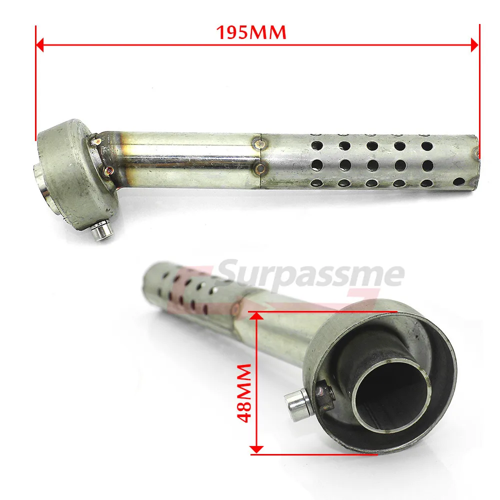Универсальный глушитель для выхлопной трубы мотоцикла 48 мм муфта дБ