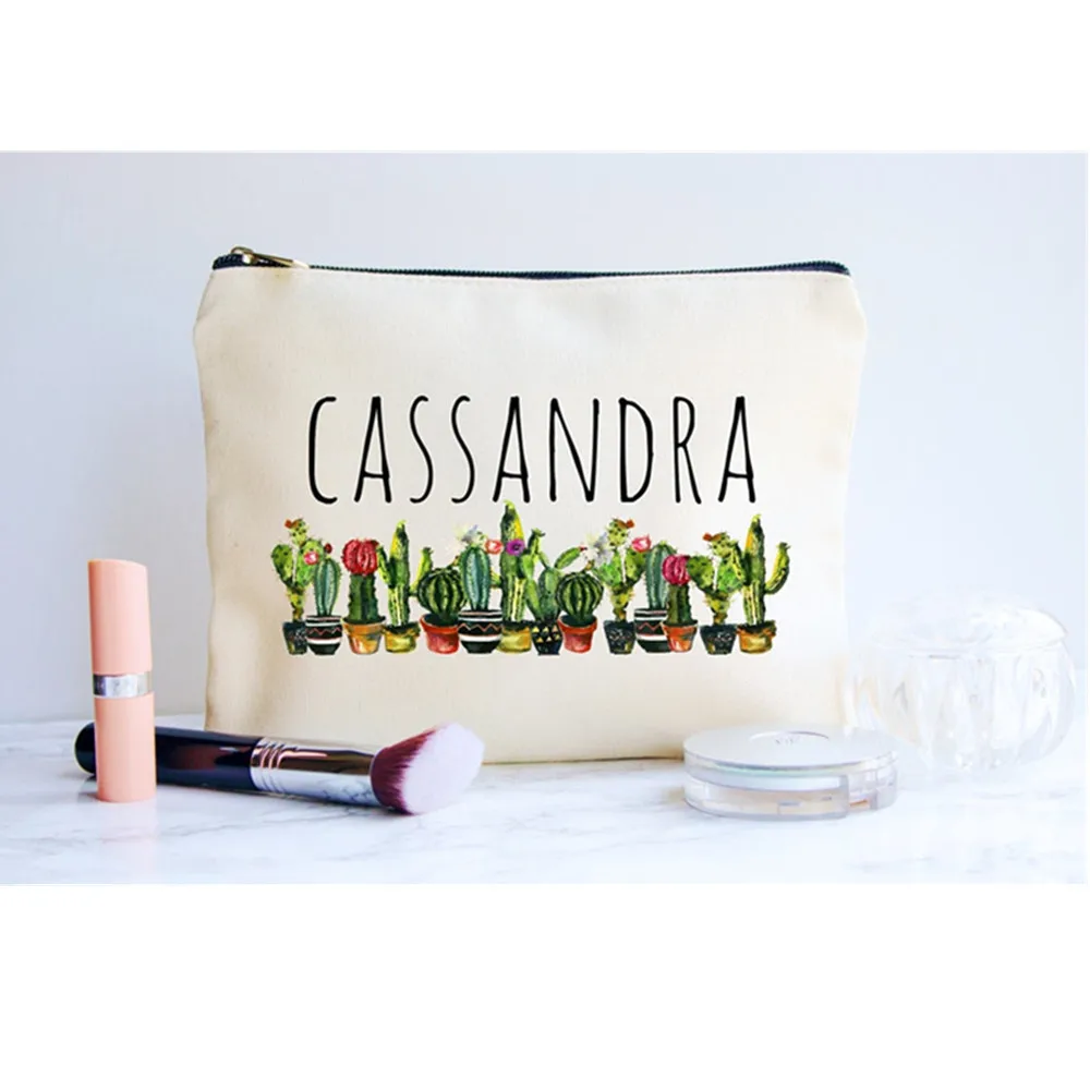 Пользовательские команды невесты макияж сумки подарок кактус свадебный душ