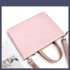 Простой Большой Вместительный портфель белого и розового цвета, сумка на плечо для ноутбука, женская сумка для ноутбука для женщин, женская деловая дорожная офисная сумка