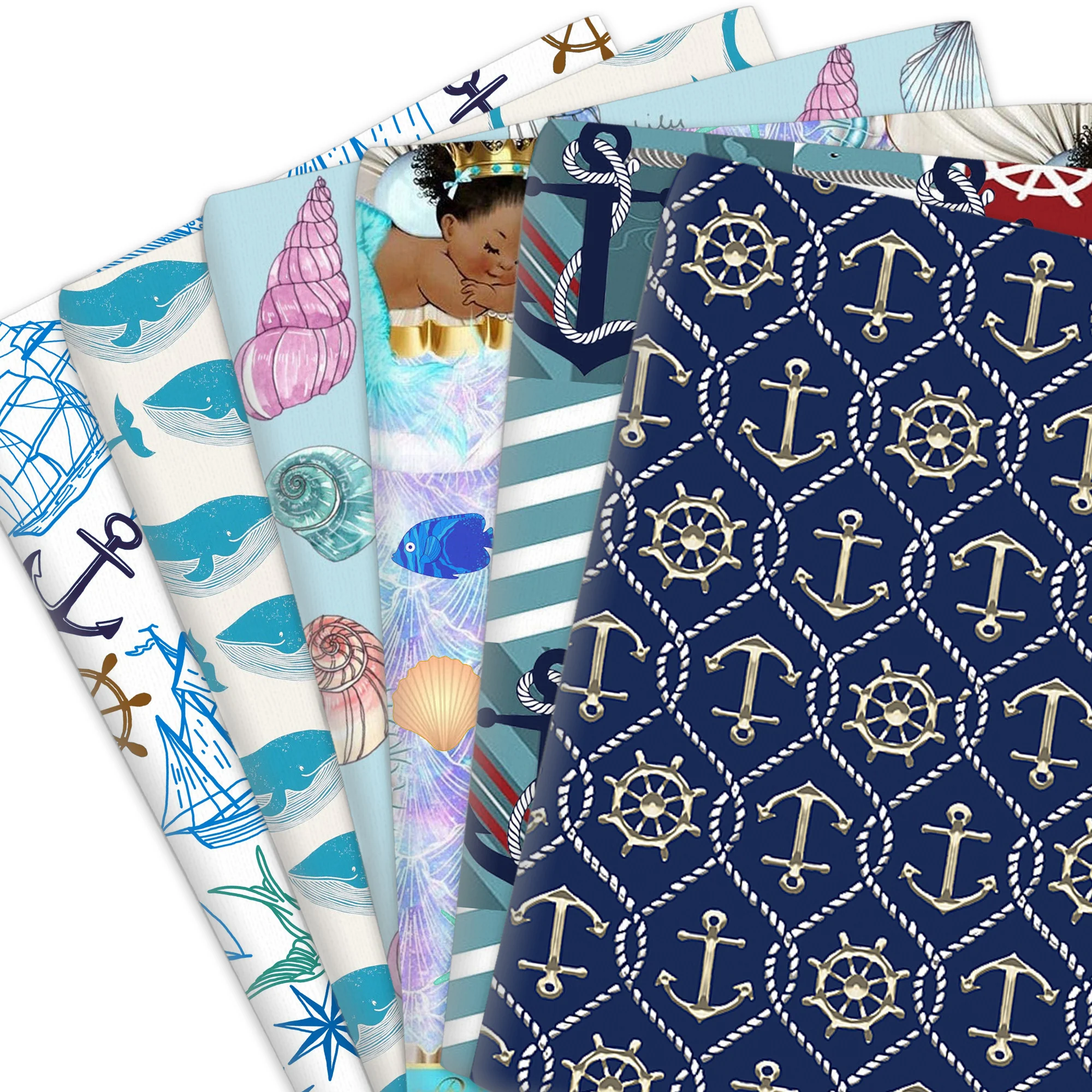 Морской якорь парусник 100% чистый или полиэфирный хлопковый материал лоскутное