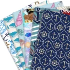 Морской якорь, парусник, 100% чистый или полиэфирный хлопковый материал, лоскутное шитье, ткань для рукоделия сделай сам, 50*145 см