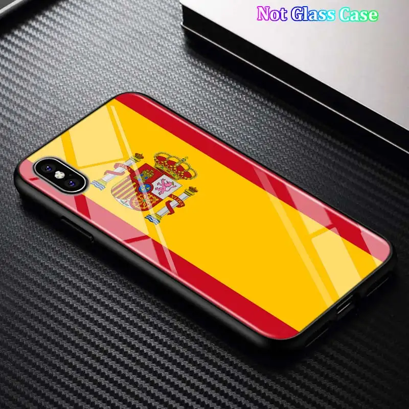 Style 01 Черный чехол для iPhone 11 11Pro Max испанские национальные флаги для iPhone X XR XS Max 8 7 6 6S Plus 5S глянцевый чехол для телефона - Цвет: Style 01