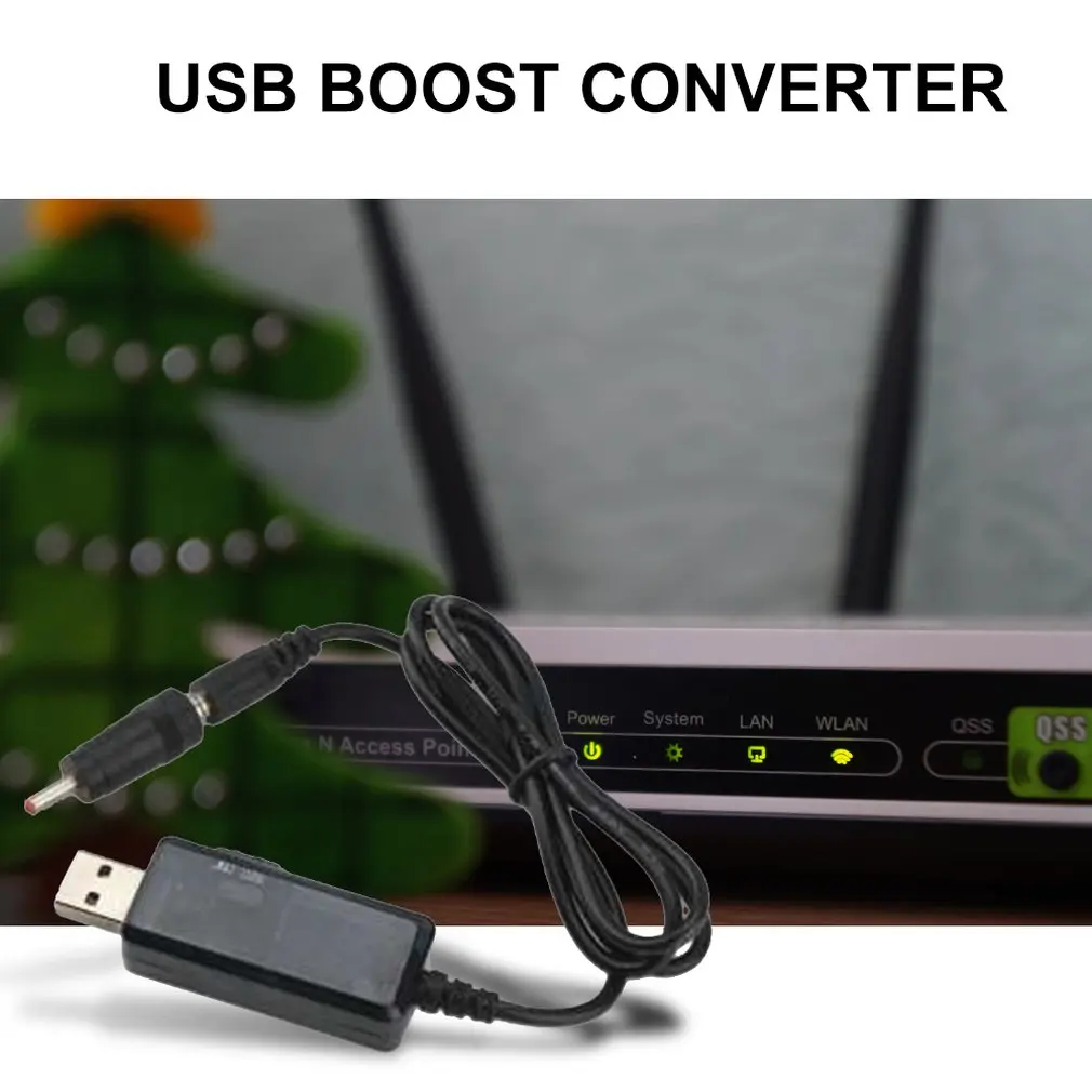 USB повышающий кабель 5 в Шаг до 9 В/12 В Регулируемый преобразователь напряжения