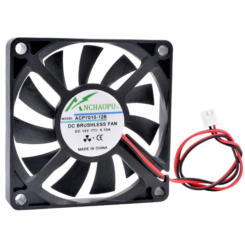 ACP7010 7cm 70mm fan 70x70x10mm DC5V 12V 24V 2pin 2 wires for the cooling fan of the chassis power supply charger inverter images - 6