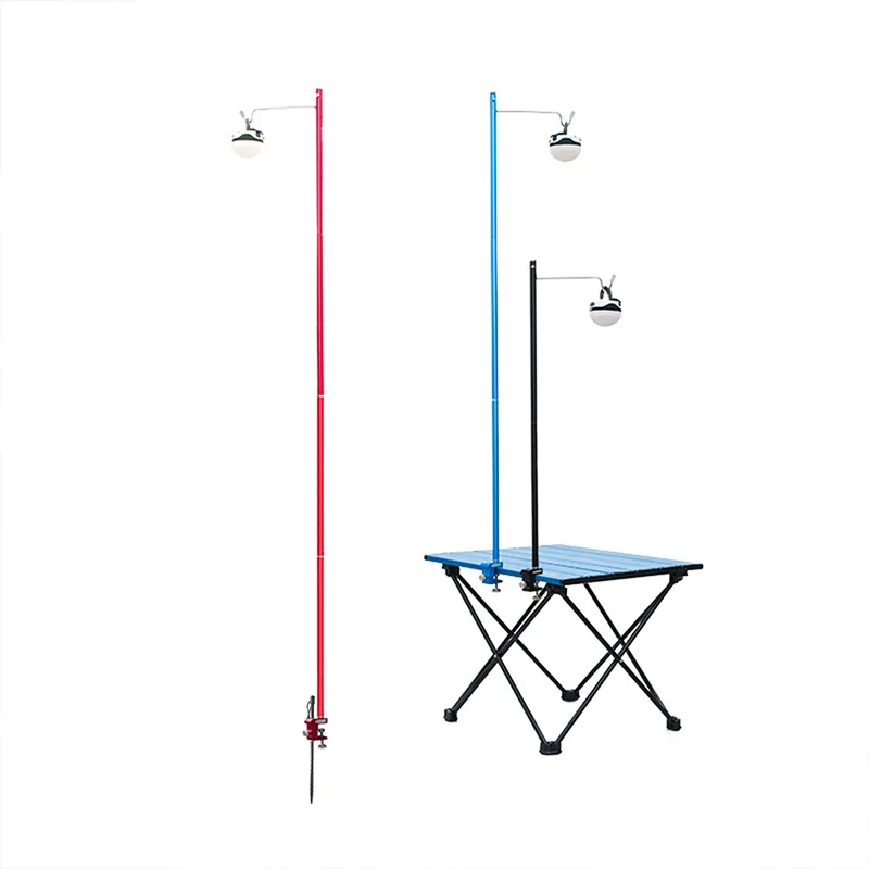 

Outdoor Portable Removable Folding Lamp Pole Aluminum Alloy Hiking Camping Ultralight Tent Lantern Fixing Stand Light Holder