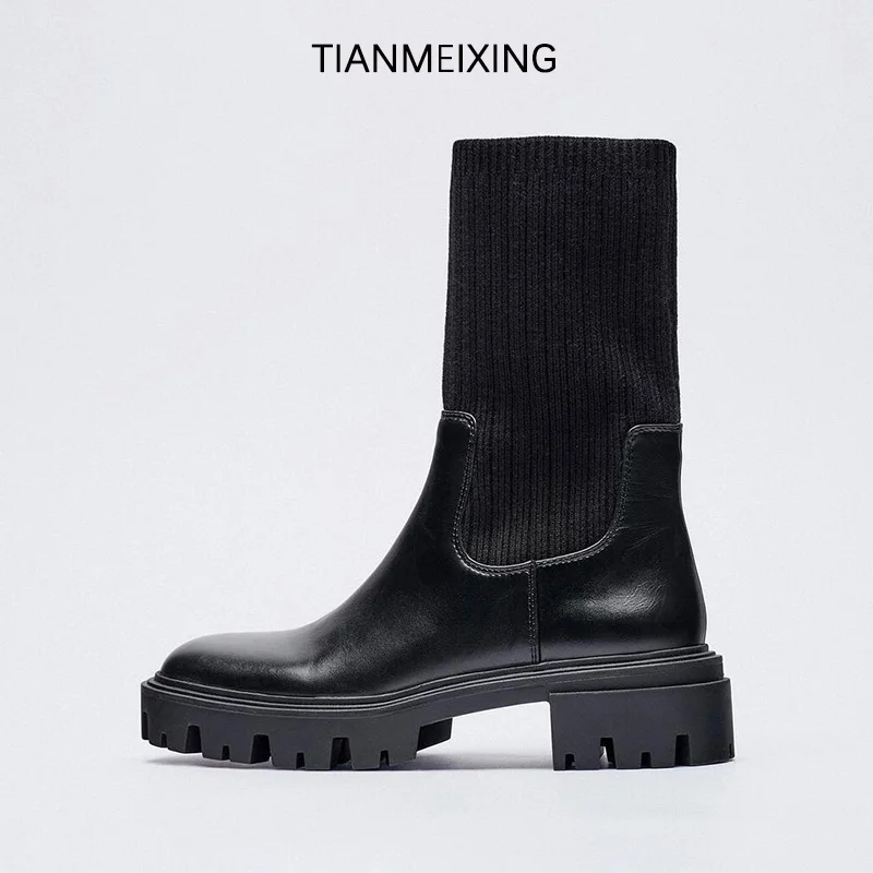 

Новинка 2021, Ботинки Martin, женские тонкие ботинки челси на толстом каблуке, черные небольшие женские ботинки на высоком каблуке