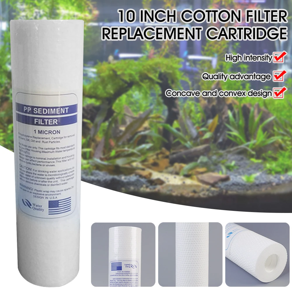 

1/5 Micron PP Sediment Water Filter Replacement Cartridges for Water Purification Cartridge PP Cotton 6.2*6.2*25.4 cm Shipping