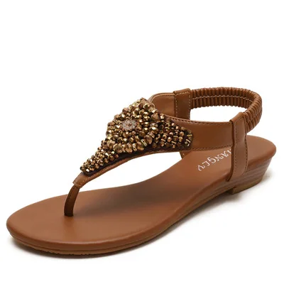 

summer Sandals heel women's slope digger fairy style simple seaside vacation Roman shoes 588-46