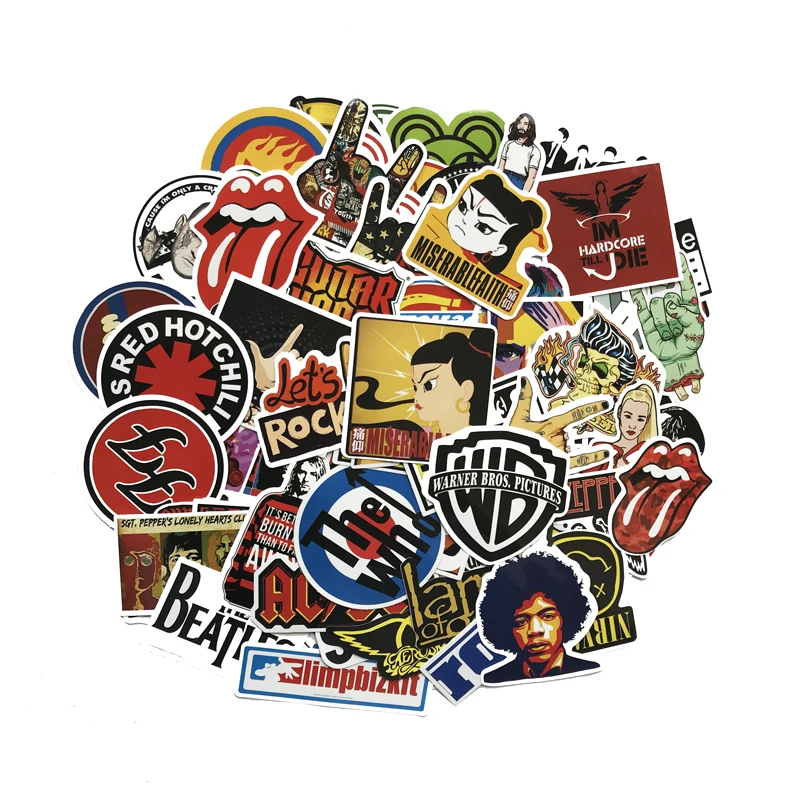 110 шт Наклейка в стиле рок музыка Ретро группа граффити наклейки JDM для DIY гитары