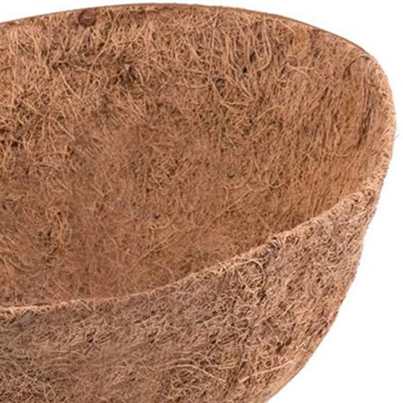 

14 Inch Coco Liner for Planters, 2PCS Round Replacement Plant Basket Liners Natural Coco Fiber Liner for Hanging Basket