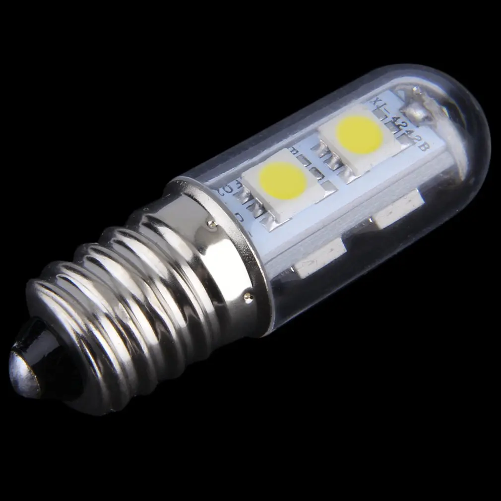 1x Мини E14 1 Вт 7 светодиодов 5050 SMD Природа/теплый белый свет лампа для холодильника