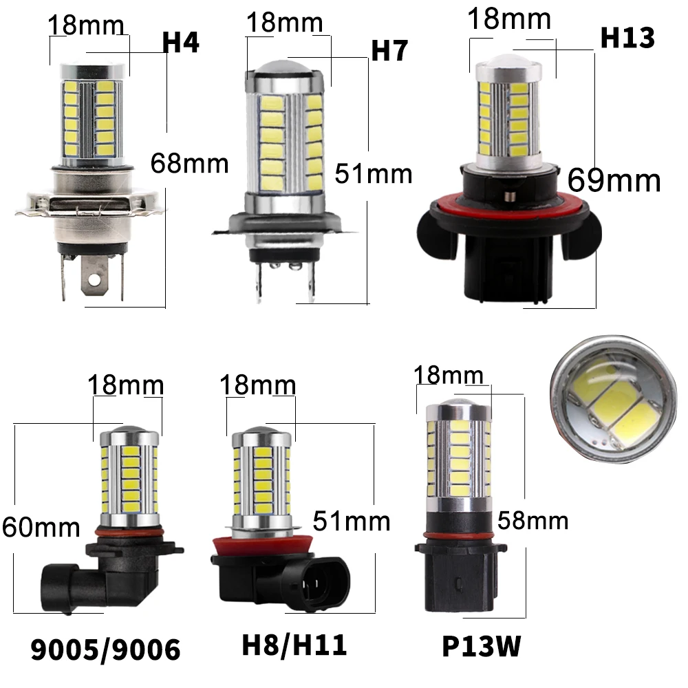 2 шт. DC12V 33 SMD 5730 1156 p21w 1157 p21/5 Вт T20 T25 3156 3157 7440 7443 Автомобильный светодиодный