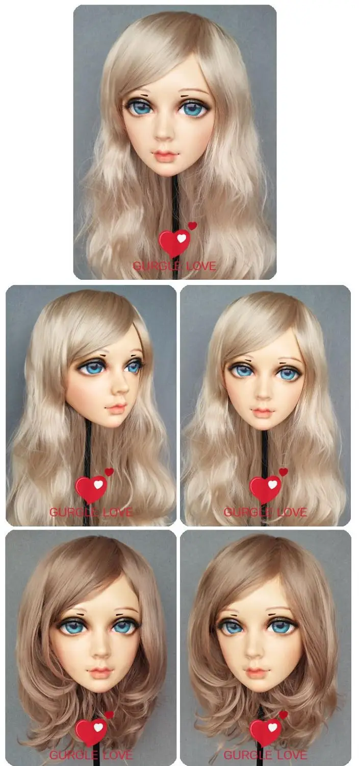 (G-Love 07) Female Resin Silica Dance Party Masks Halloween BJD Girl Doll Crossdresser Japan Kigurumi Anime Cosplay Mask | Тематическая