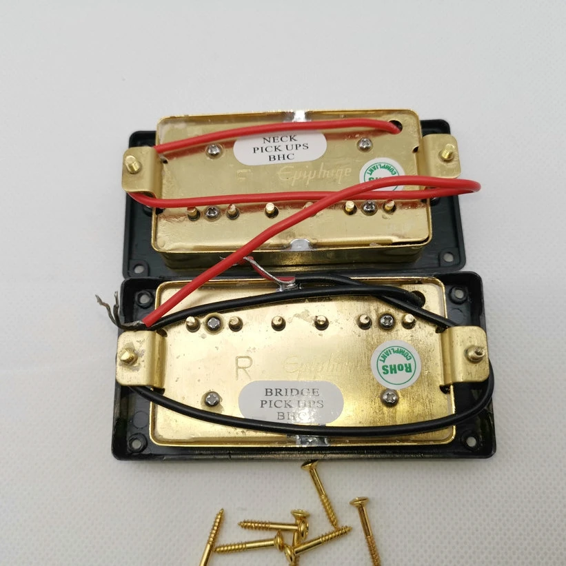Humbucker Pickup Chrome Gold Black zebra MADE IN KOREA 1 Set Original Epi LP Standard SG Electric Guitar Alnico Bar | Спорт и