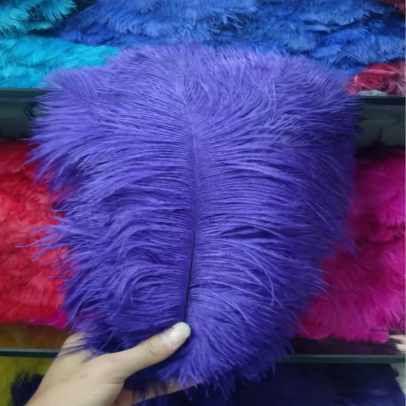 

Hot 100pcs/lot 16-18inch/40-45CM purple High Quality Wedding Decoration Party Plumage Decorative Celebration Free Shipping