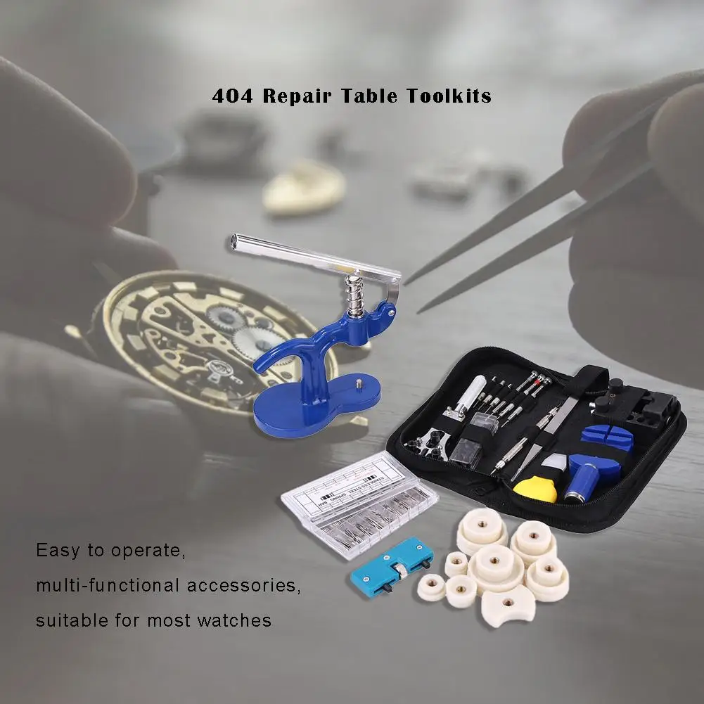 

404pcs/set Watch Back Case Opener Durable Remover Screwdriver Watchmaker Repair Tools Watch Maintenance Tools 21x15.5x14cm