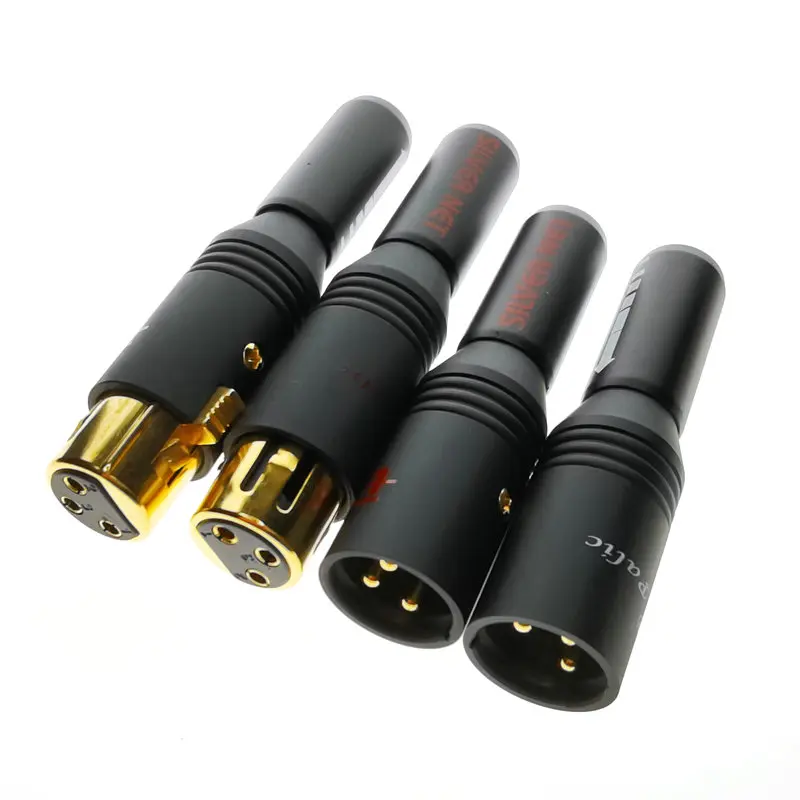 

8 шт. Hifi 24K позолоченный штекер XLR штекер Женский Разъем DIY аудиокабель адаптер