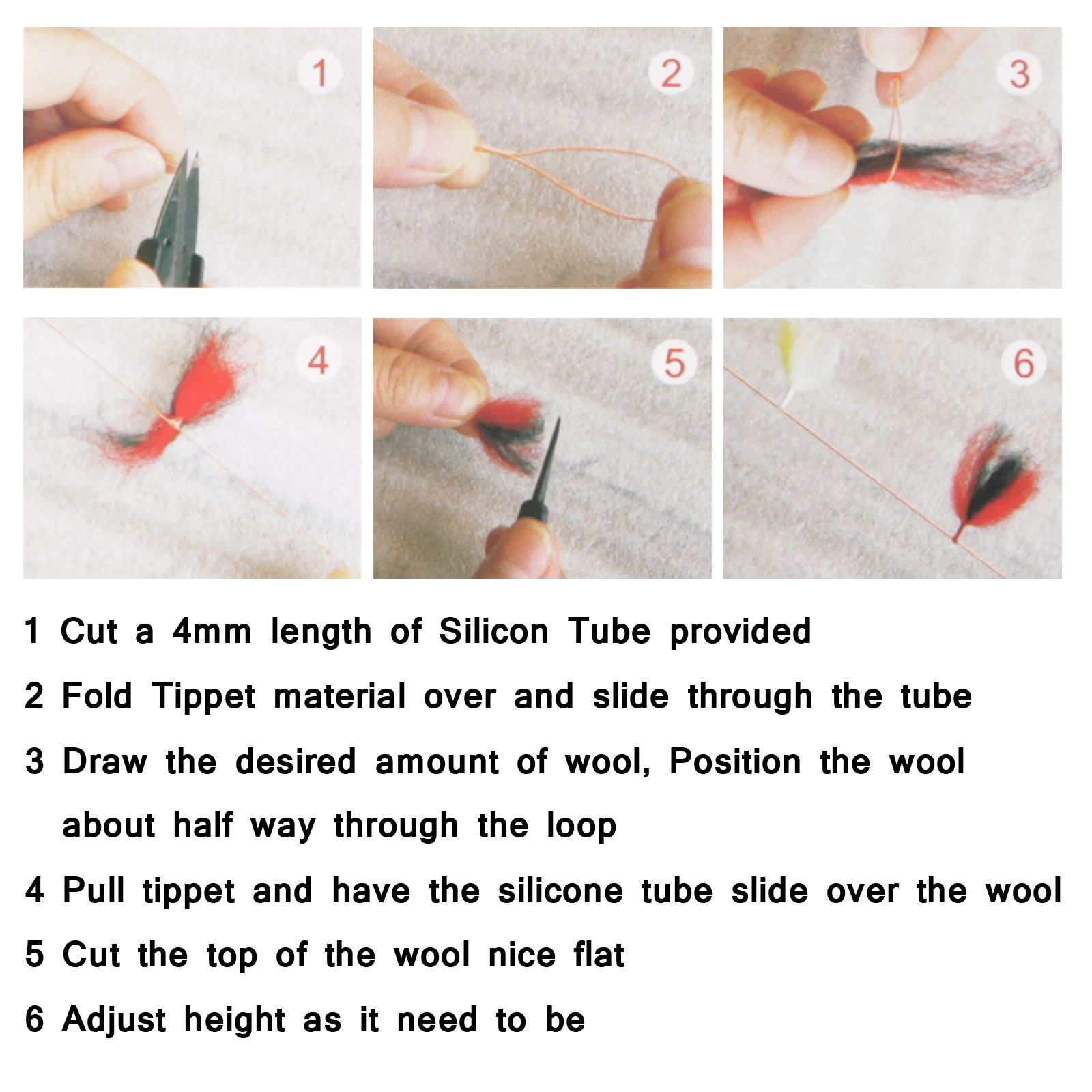 Maximumcatch разработан 100% мериносовая шерсть индикатор удара набор инструментов Fly