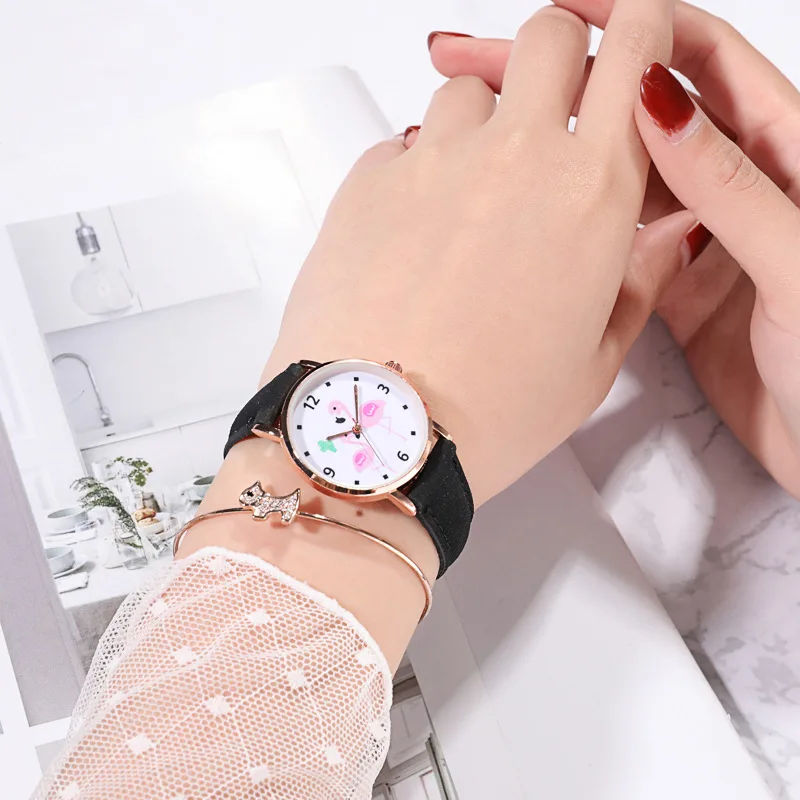 Эксклюзивные модные детские часы для женщин с рисунком гуся повседневные