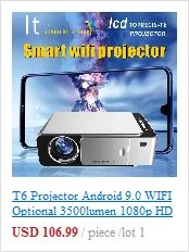 Мини светодиодный проектор full hd 720p проектор 2600 люменов Android USB HDMI VGA AV домашний кинотеатр 1280x720 Короткофокусный проектор