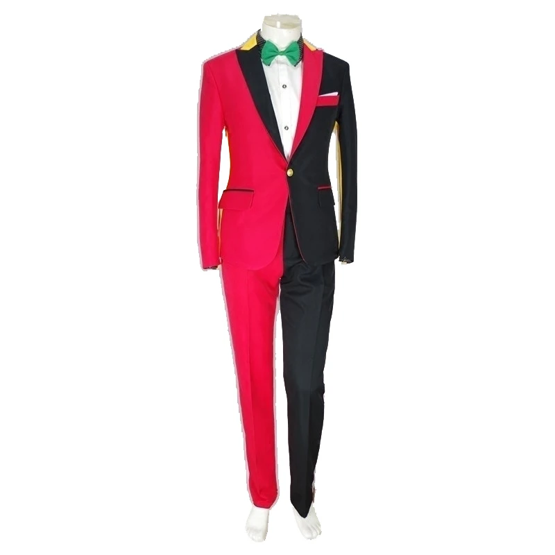 

Dance Costume Men Suit Men New Colour Stitch Male Clown Suit Hiphop Outfit Stage Costumes For Singers Mens DJ Costume VDB795