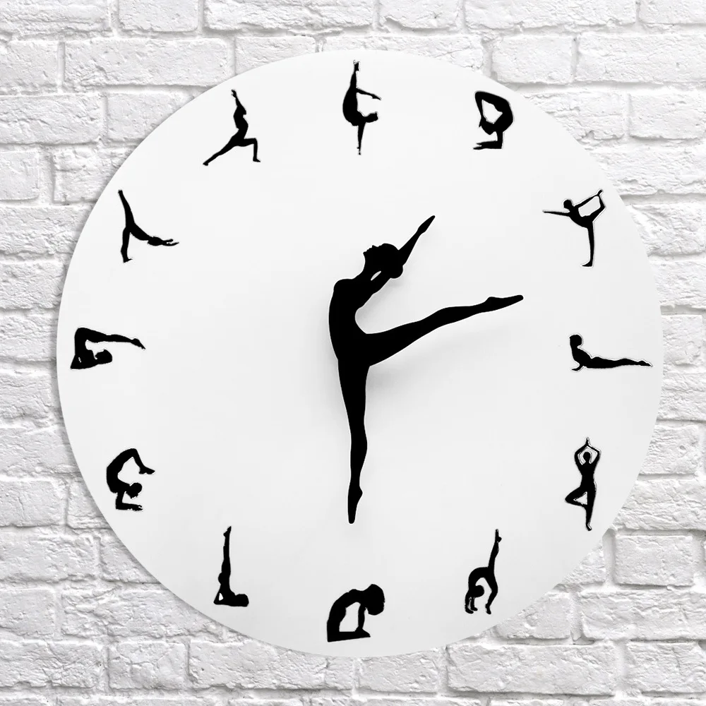 

Modern silent wall clock metal simple clock ballet decoration wall clock living room wall watches home decor 6W178
