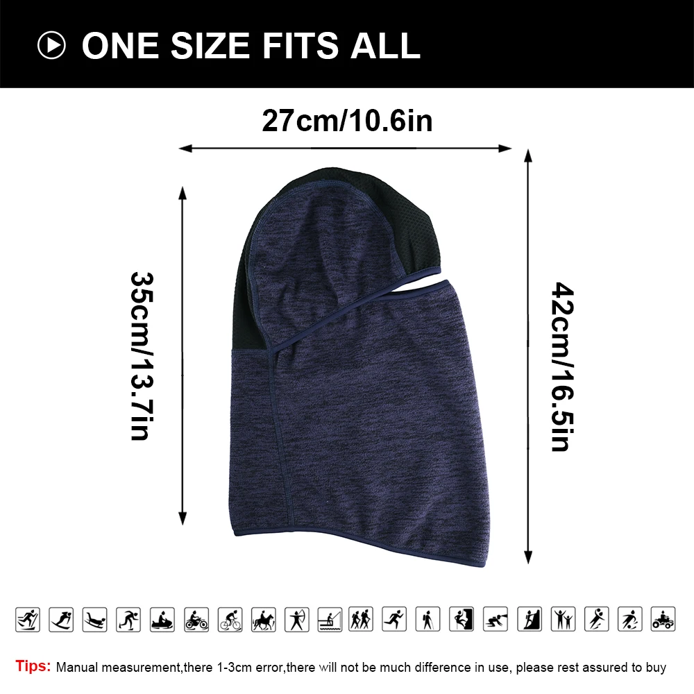 Зимняя одежда с ворсом мото кепки Балаклава теплые мотоциклетные Мотокросс