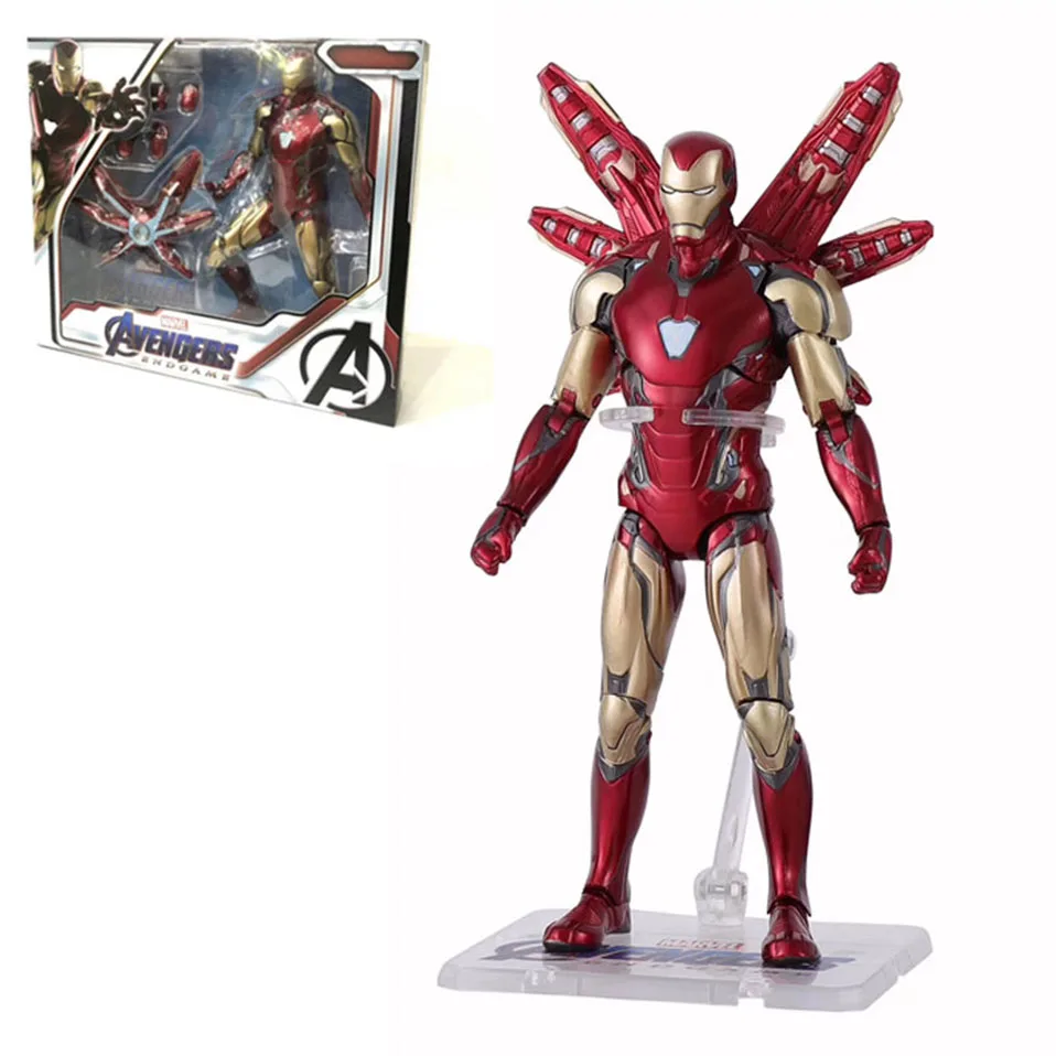 17 см Marvel MK 85 Железный человек Мстители 3 Железный человек паук фигурка модель удивительный человек паук подвижные игрушки для детей