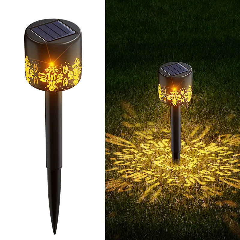 

New product solar lawn light LED outdoor rainproof garden decoration light creative hollow ground plug light