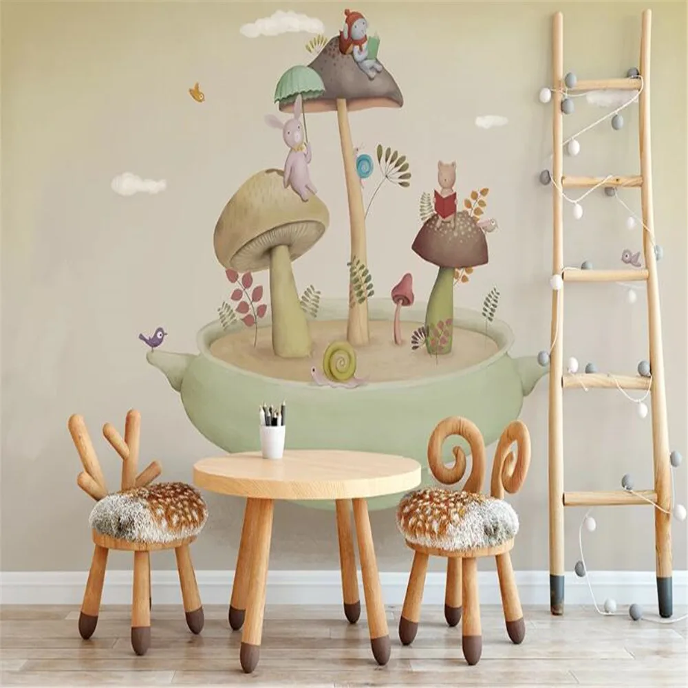 

Milofi manufacturers custom wallpaper mural 3d modern cute animal children's room background wall