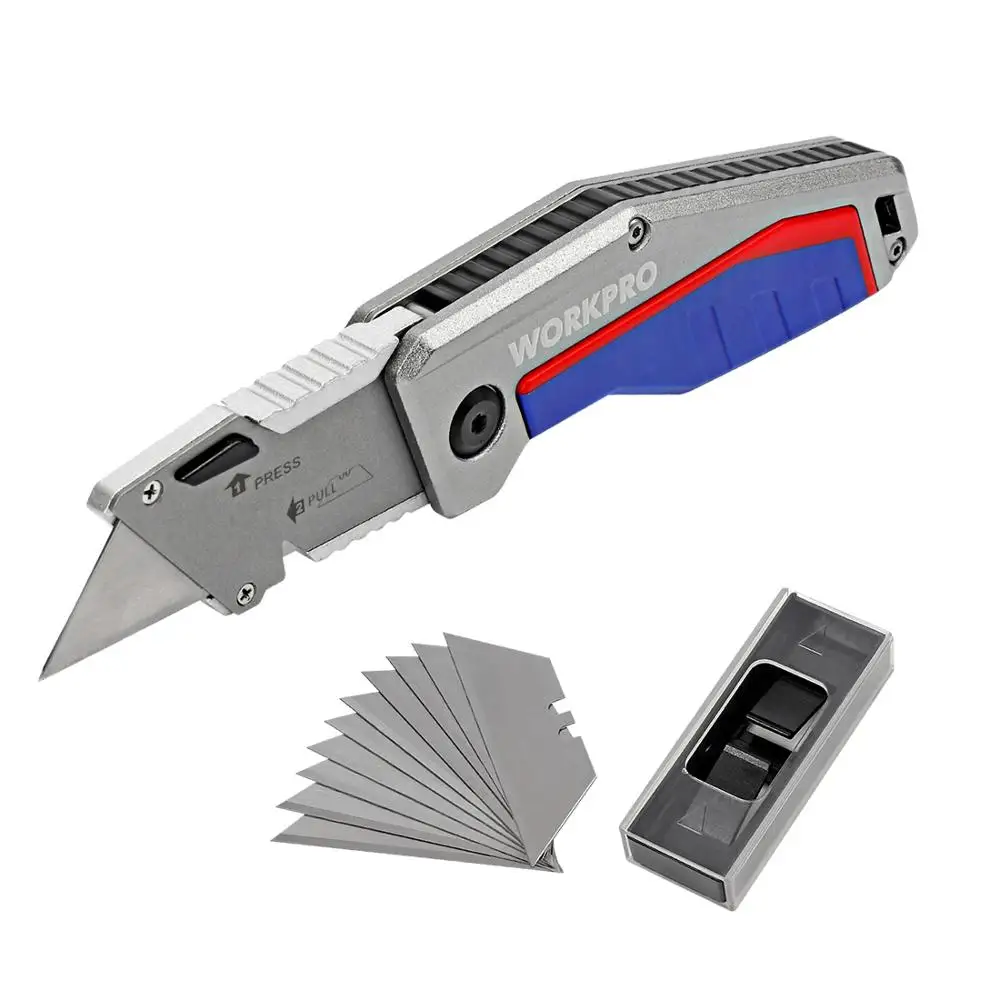 Складной нож WORKPRO безопасные ножи алюминиевая ручка для резки труб|Ножи| |