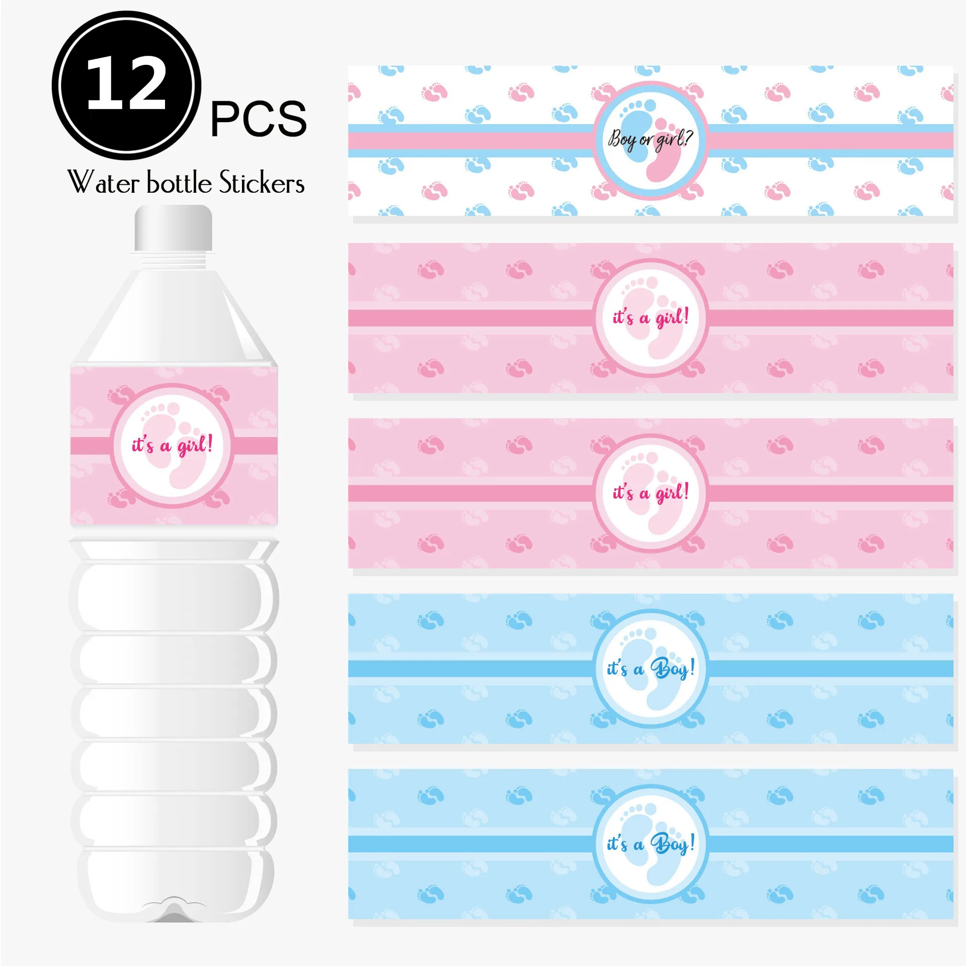 

Baby Shower Party Water Bottle Stickers It Is A Boy/Girl Boy Or Girl Gender Reveal Party Decoration Supply