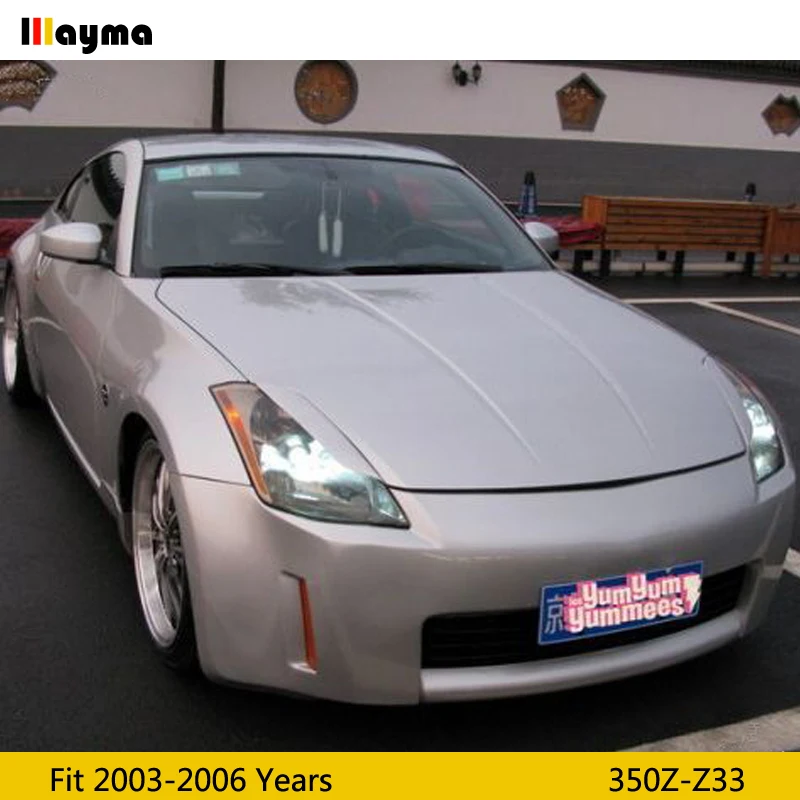 Стильные волоконные стеклянные брови JDM ДЛЯ Nissan 350Z 2003 2006 год Z33 FRP матовая черная