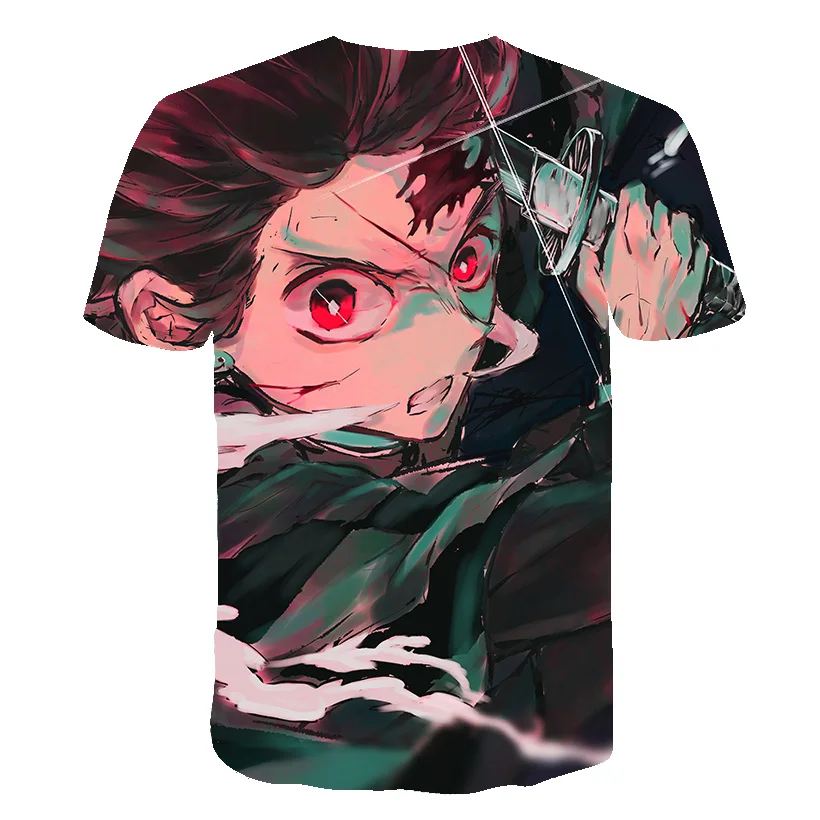 Детская одежда новая 3D футболка мультяшная Kawai детская японская Европа без Yaiba demon